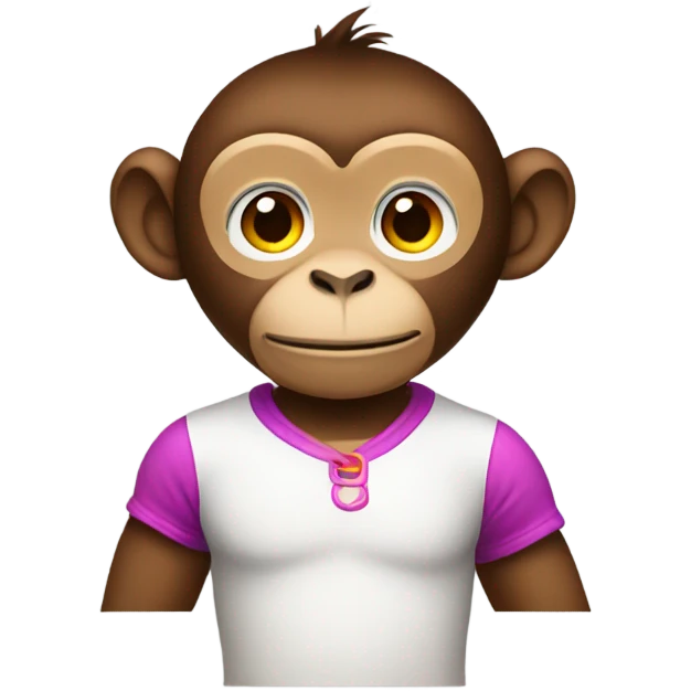 monkey wearing a crop top emoji