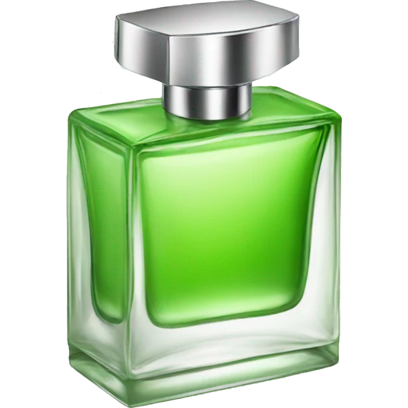 Perfume verde von tapa plateada emoji