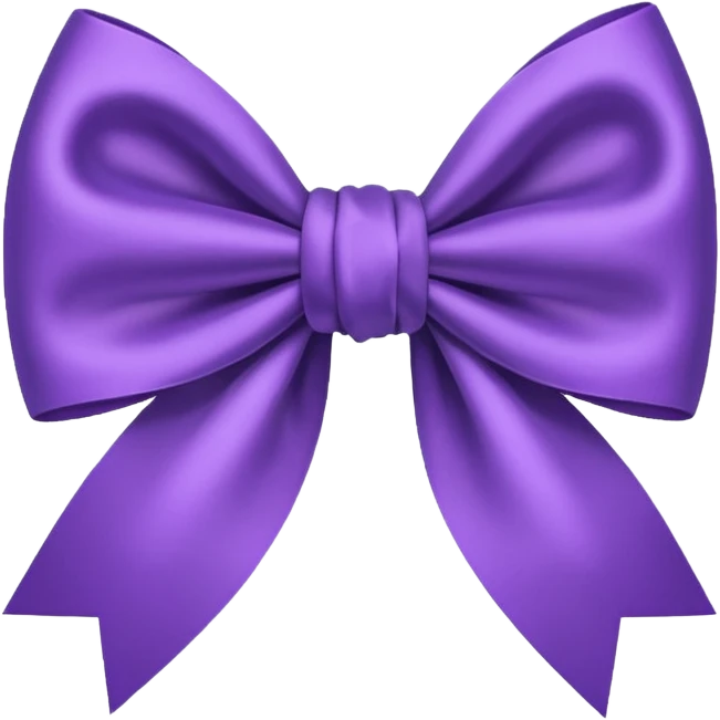 purple bow emoji