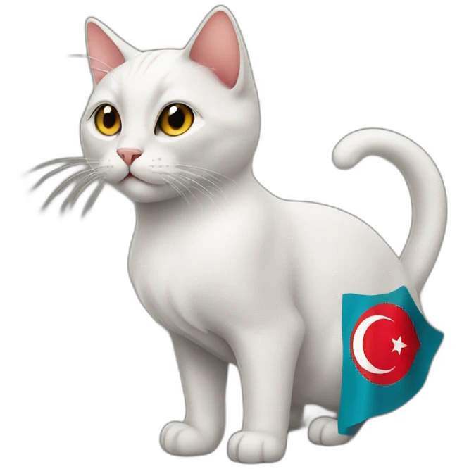 Cat and Turkish flag emoji