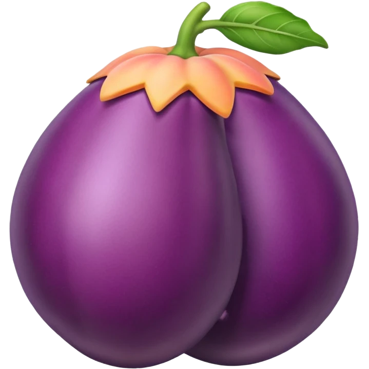 eggplant going into peach  emoji