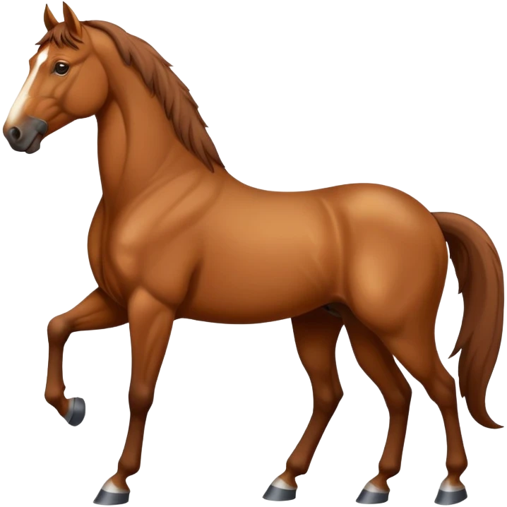 A majestic brown horse standing emoji