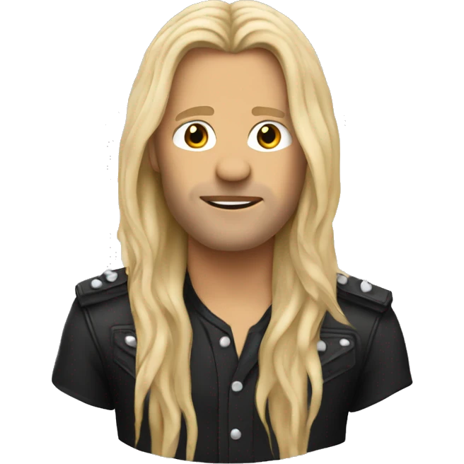 Rock star with long blonde hair  emoji