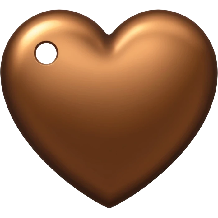 heart with a metallic brown finish emoji