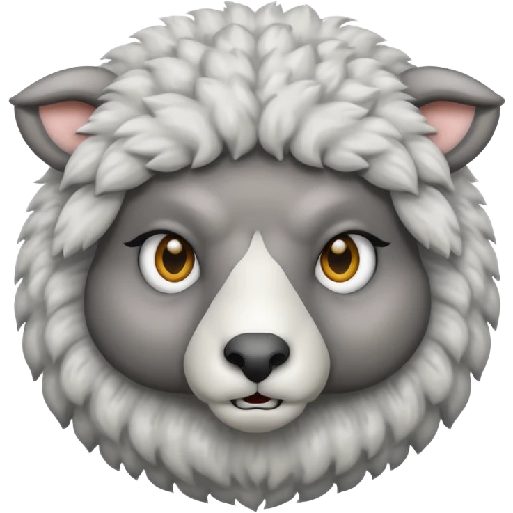 a sheep disguised in wolf's clothing emoji