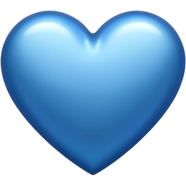 heart with a metallic blue finish emoji