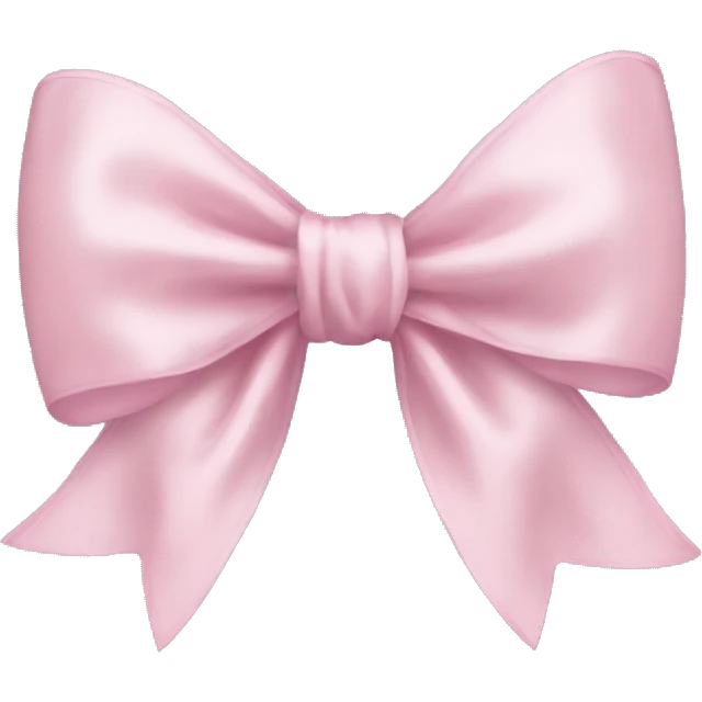 Silk light pink bow emoji