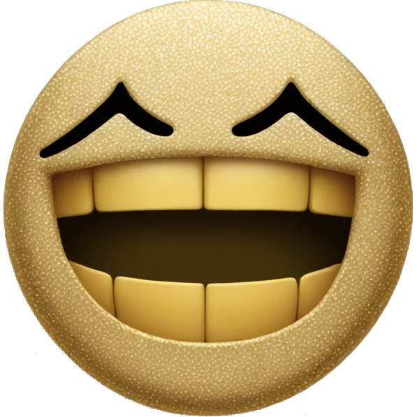 black smile face gold teeth emoji