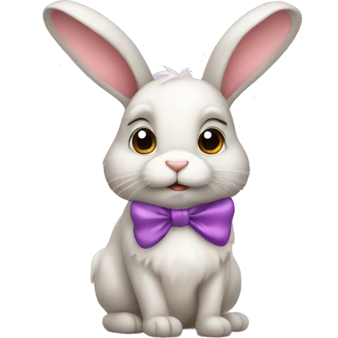Bunny with a bow emoji