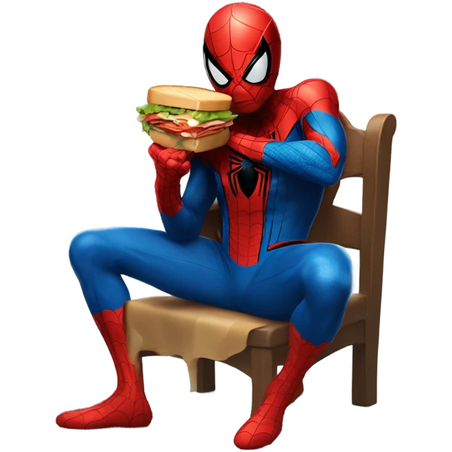 Spider-Man eating a sandwich  emoji