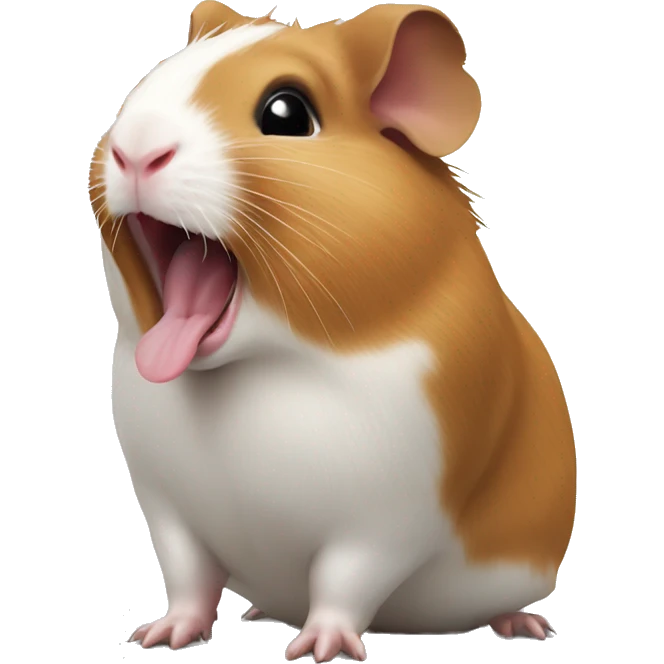 Guineapig yawning emoji