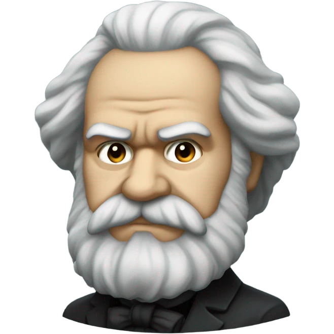 Frowned Karl Marx emoji