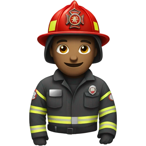 Firefighter logo with red stripe flag emoji