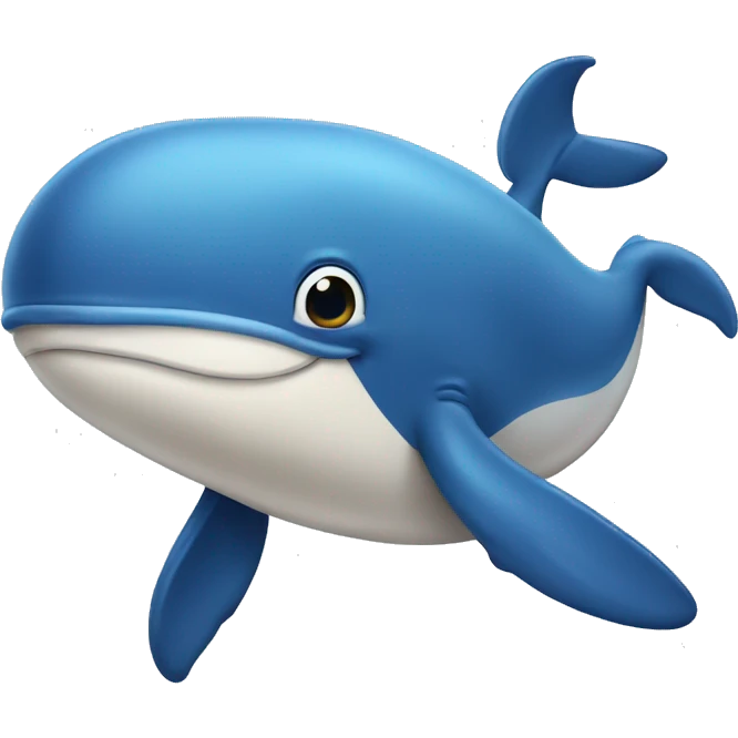Cute blue whale  emoji