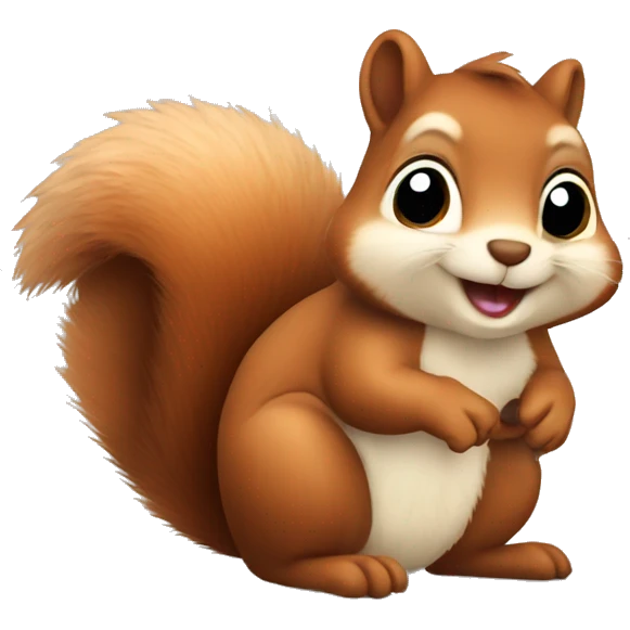 A cute squirrel emoji