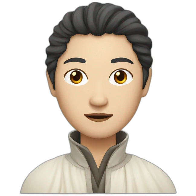 Asian woman white man dressed like game of thrones charactrtd emoji