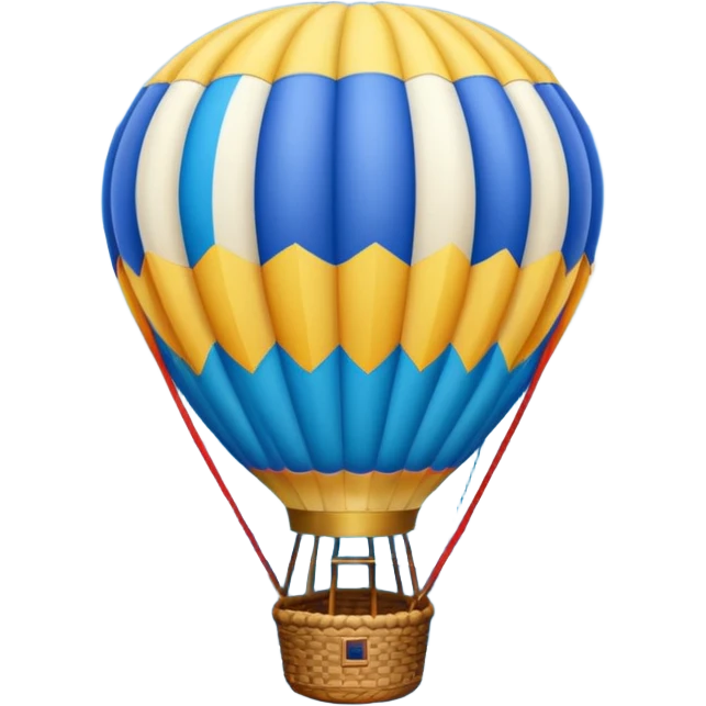 Hot air balloon above a scenic ocean emoji