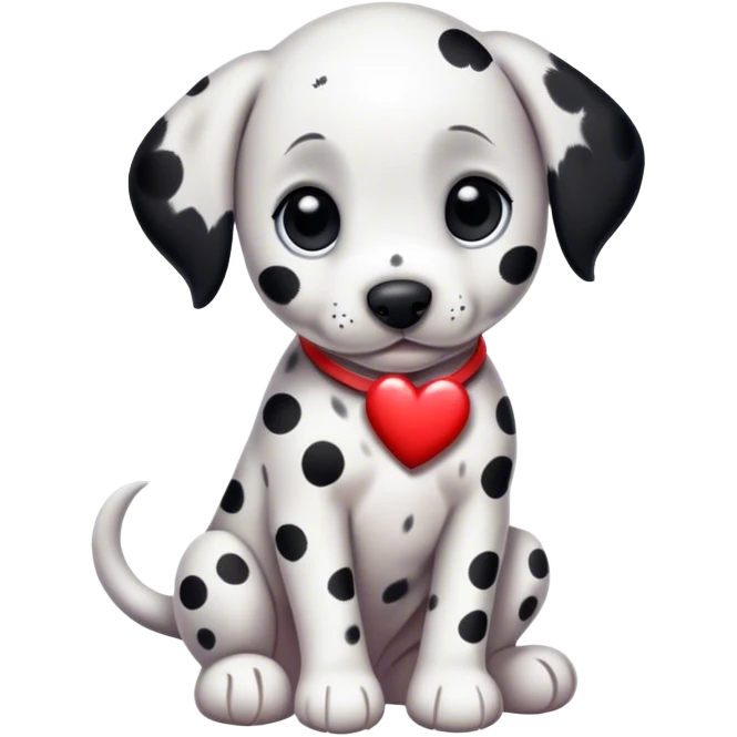 Dalmatian puppy heart emoji