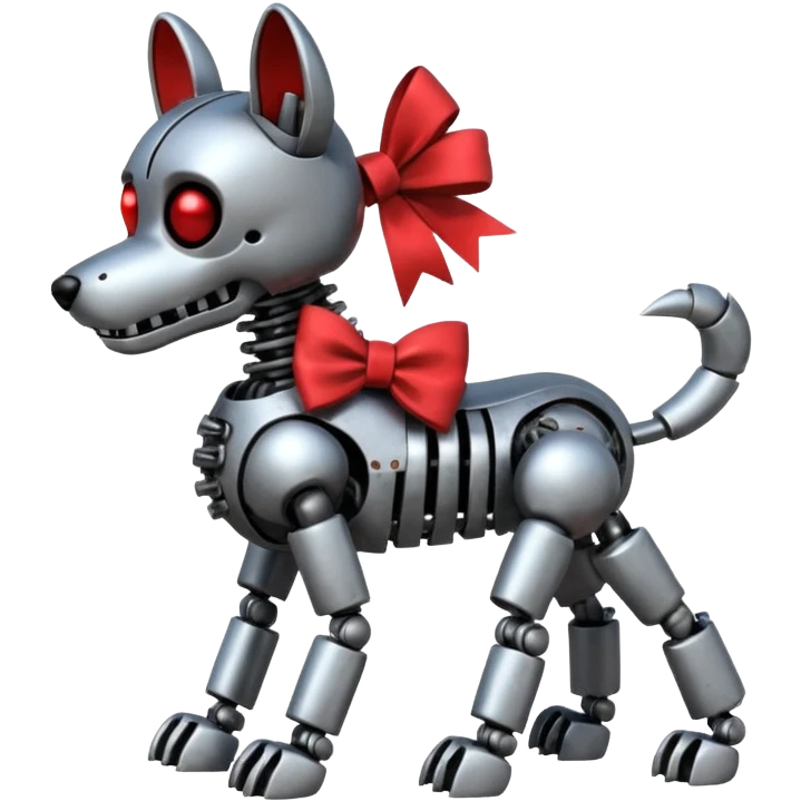 animatronic dog with red bow time like fnaf emoji