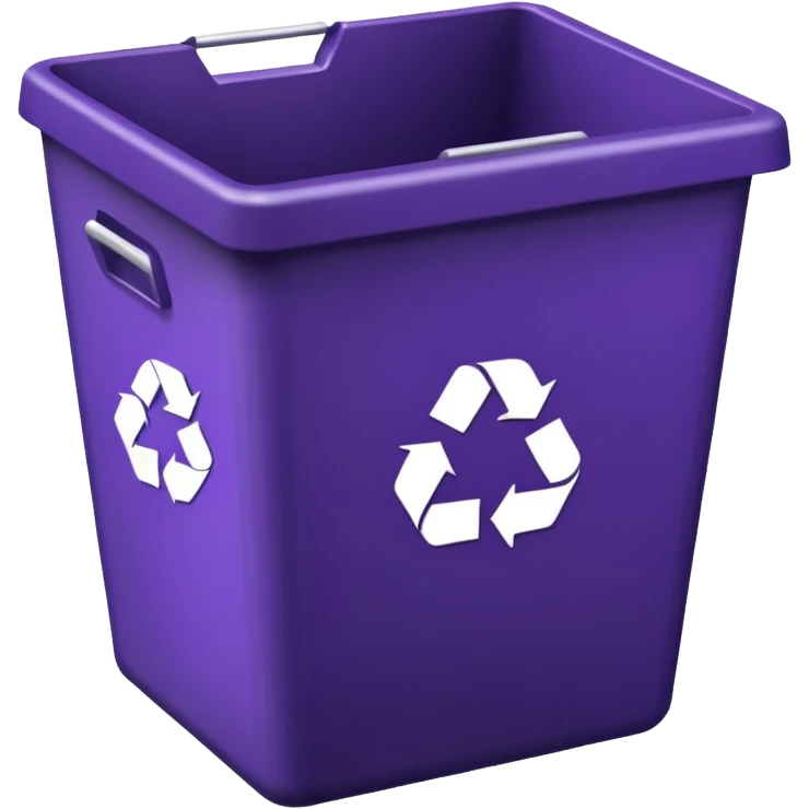 dark purple recycle bin emoji