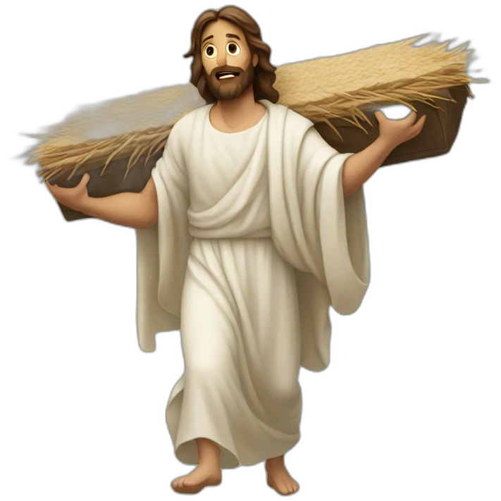 Jesus carrying a man emoji