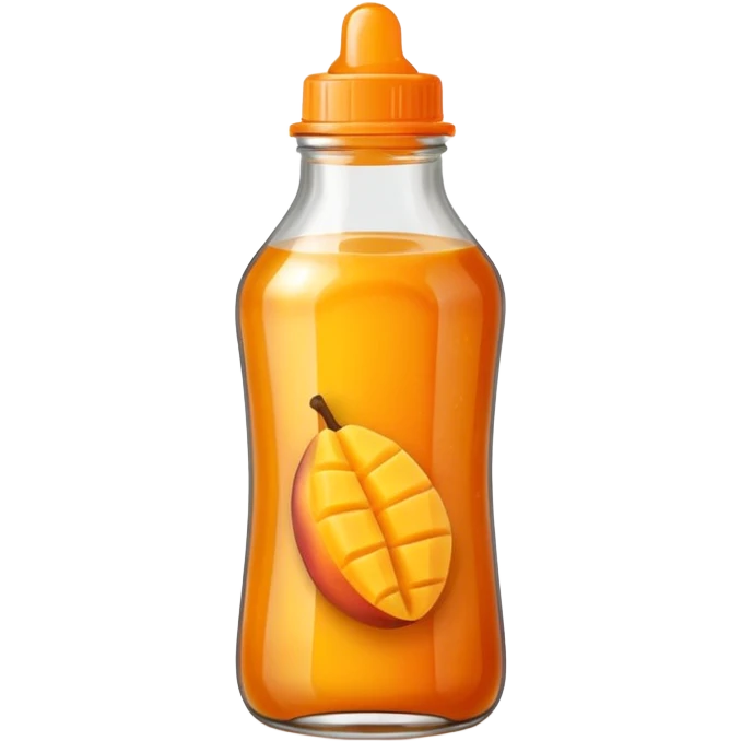 Thin tip squeeze bottle with mango jam emoji