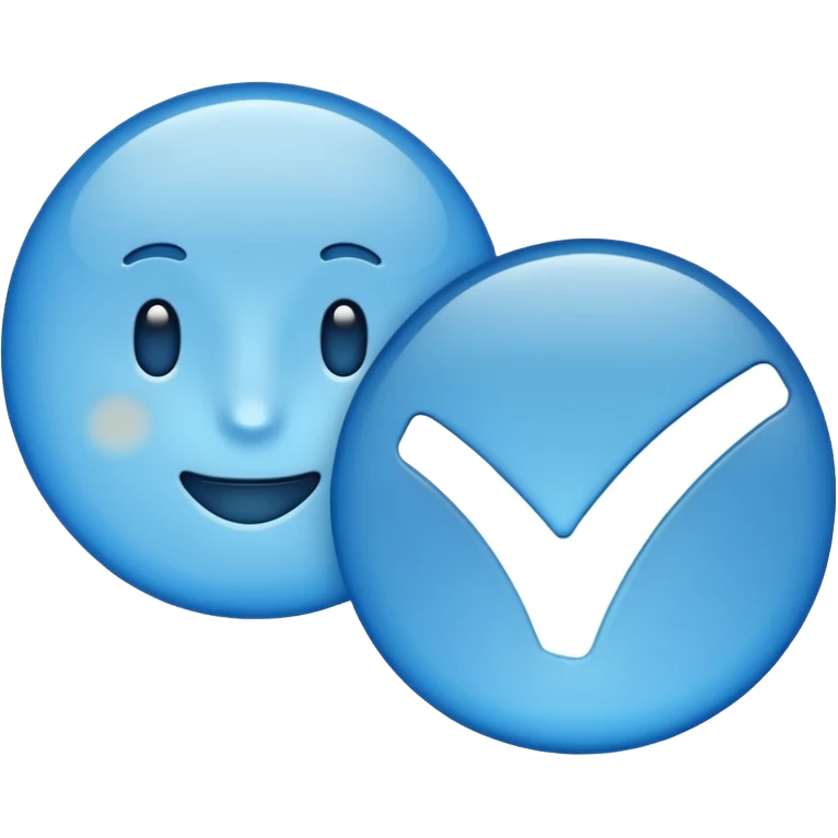 Blue tick verified emoji