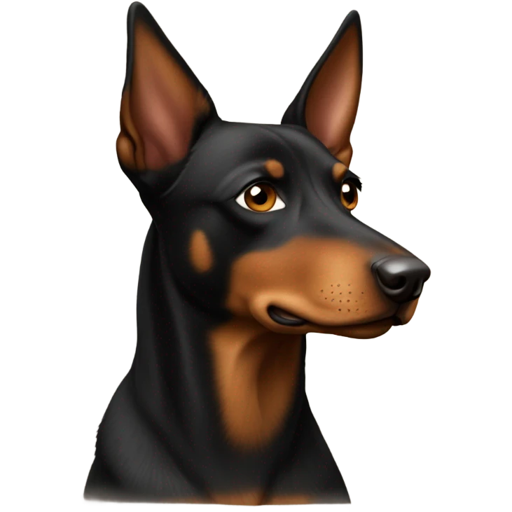 realistic dog australian kelpie indoor gaze full brown color emoji