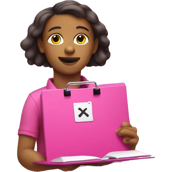 Ss on a bright pink clipboard  emoji