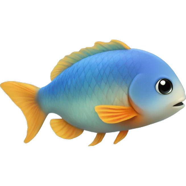 Fish swimming in an aquarium emoji