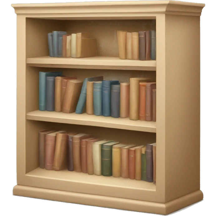 beige bookshelf emoji