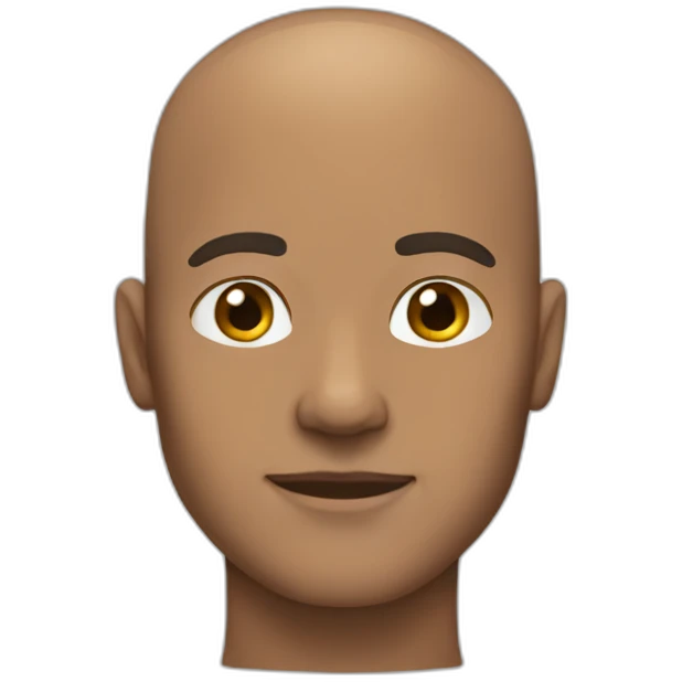 Guy bald light brown skin  emoji