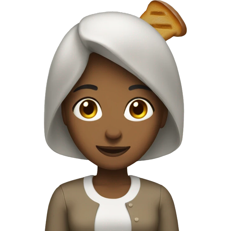 Woman with bread emoji
