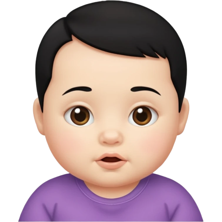 a black hair baby  emoji
