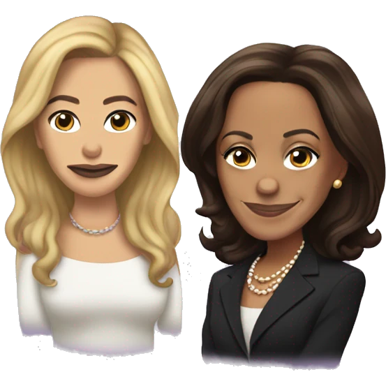 Kamala harris and blonde princess close  emoji