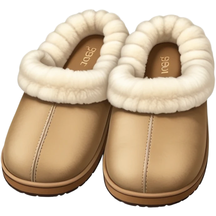 UGG FLUFFY house slippers no logo emoji
