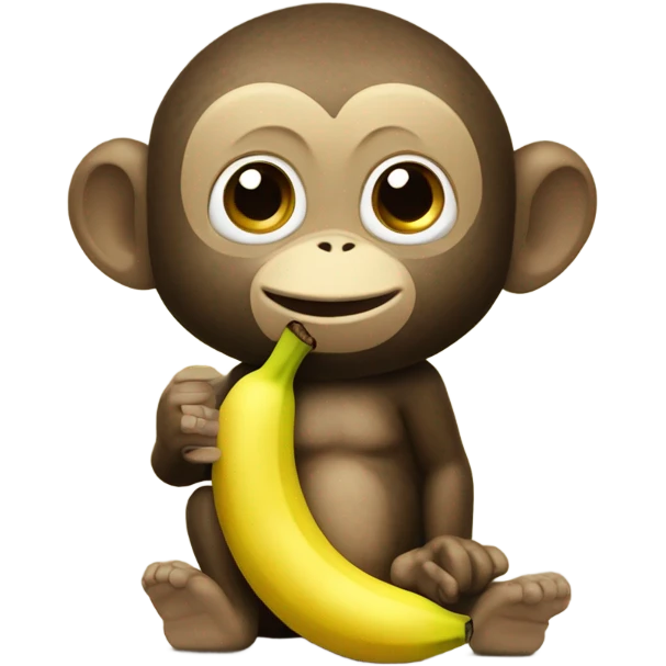 Banana with minkey emoji
