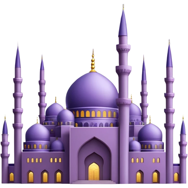 Light purple Ramadan mosque in İstanbul under construction  emoji