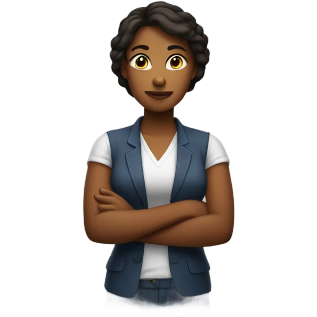 woman w arms crossed  emoji