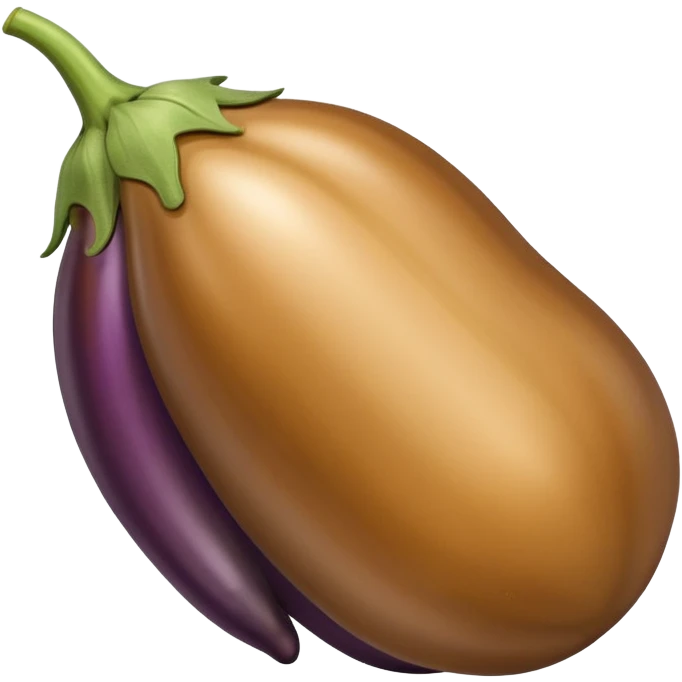 Take a eggplant and make it light brown emoji
