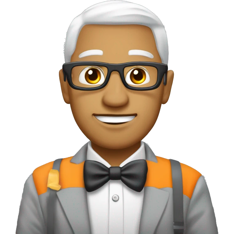 crée moi un émoji d'un homme ténebreux avec le crane chauve et le crane qui brille emoji