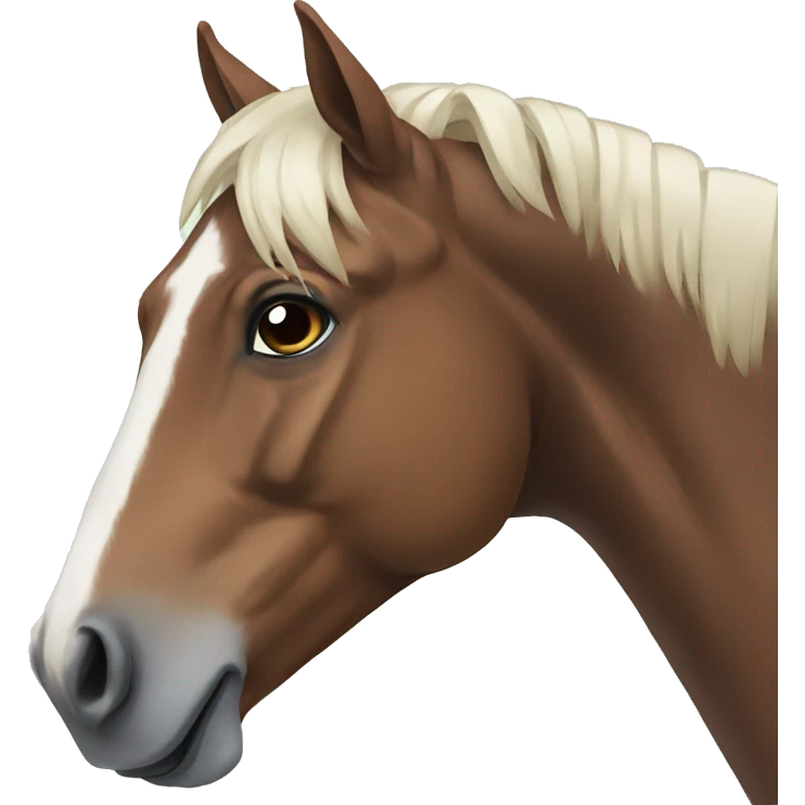 Horse with google  emoji