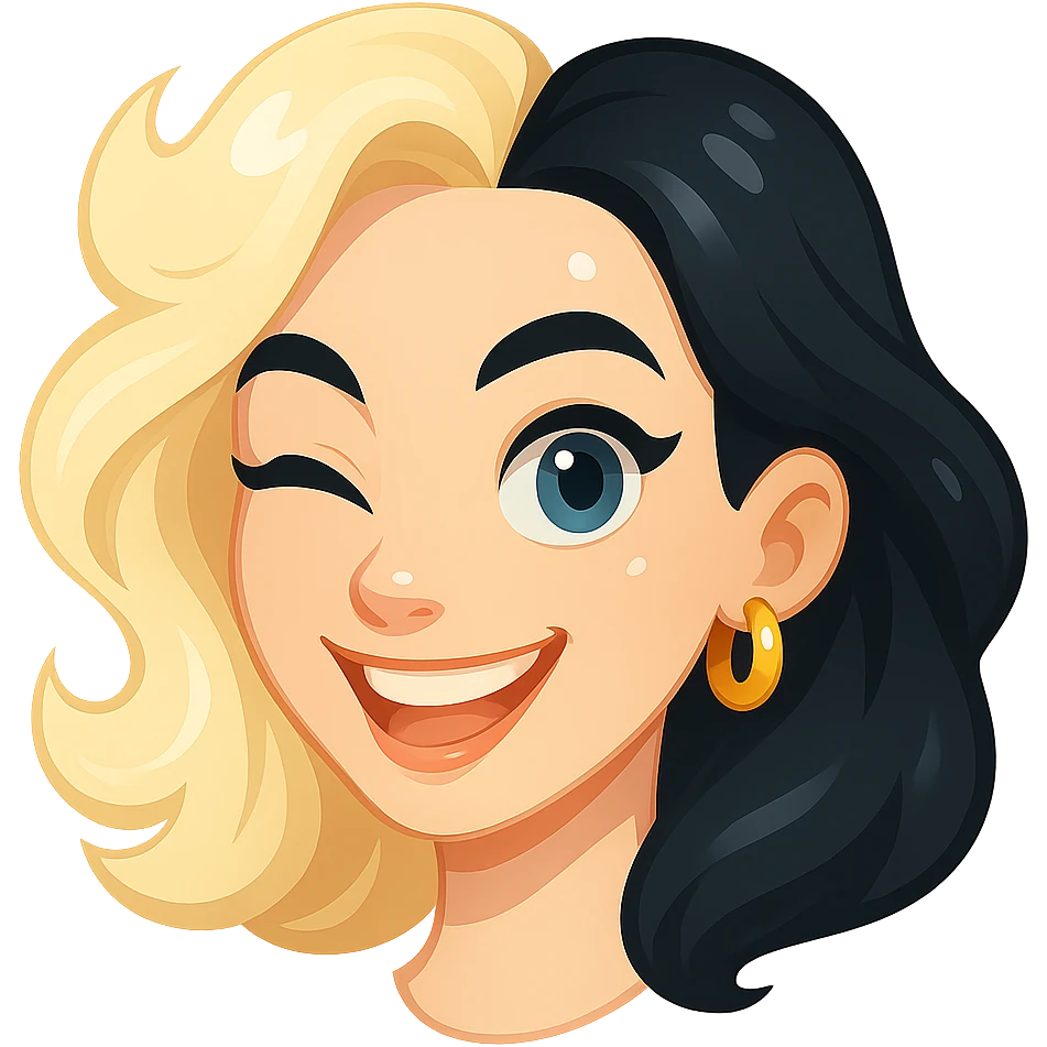 Remove the outline, make the skin as pale as possible, focus only on the head with hair and blue eyes, keep the Telegram sticker style, and use a transparent background. emoji