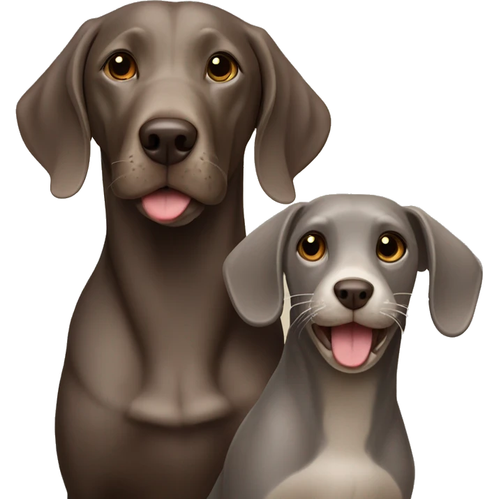 Weimaraner and an otter together emoji
