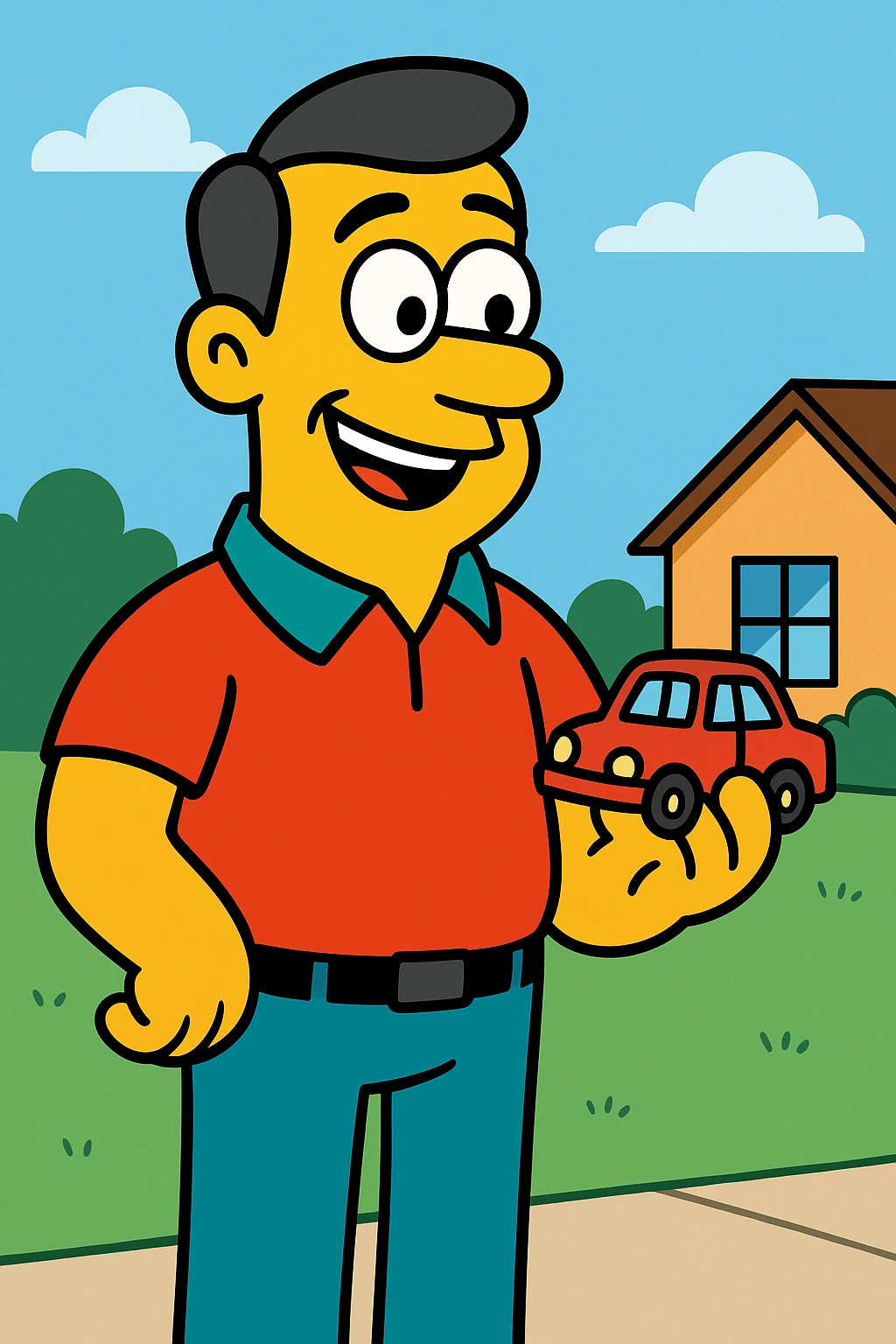 father, cartoon style, warm and caring expression emoji