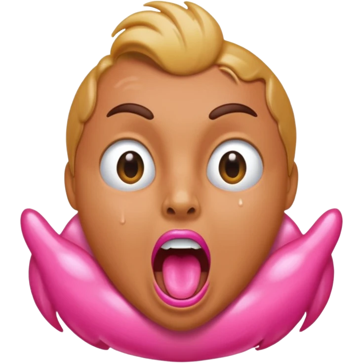 Big mouth with a cock in it emoji