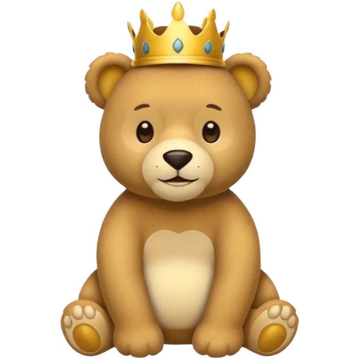 quiero que el emoji sea de un oso de peluche que tenga puesta una corona emoji