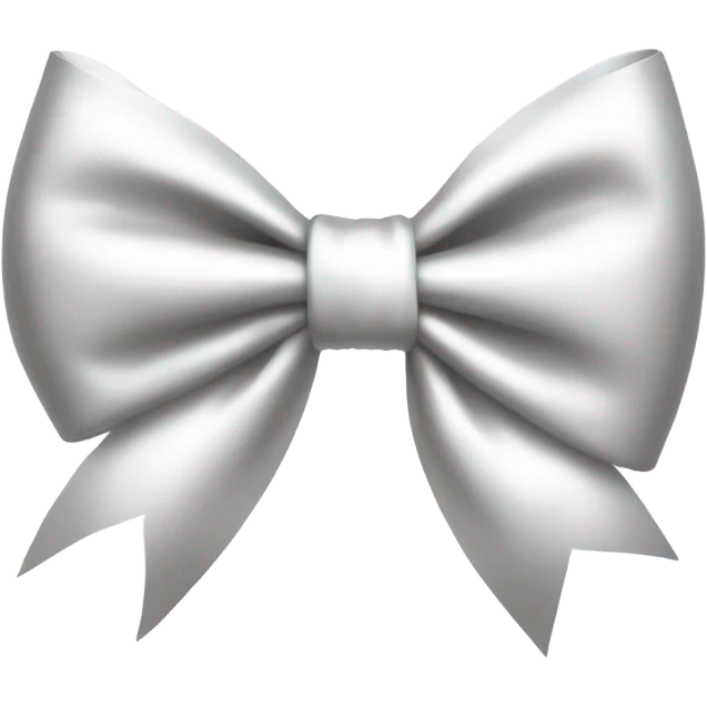 white satin bow emoji