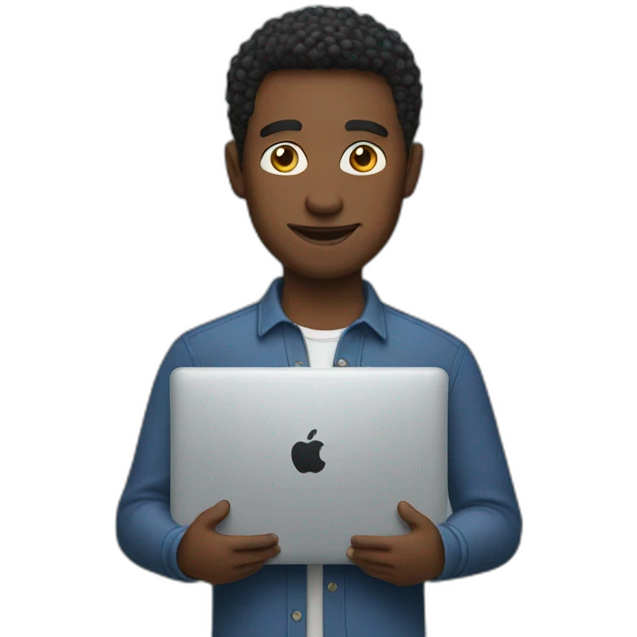 man holding a macbook emoji