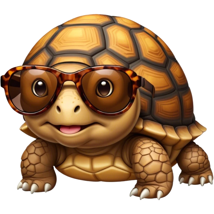 Tortoise with sunglasses emoji